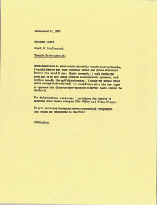 Memorandum from Mark H. McCormack to Mike Clark