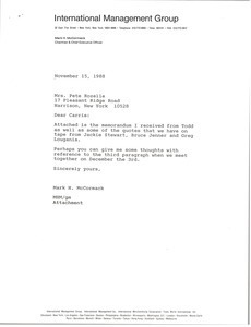 Letter from Mark H. McCormack to Pete Rozelle