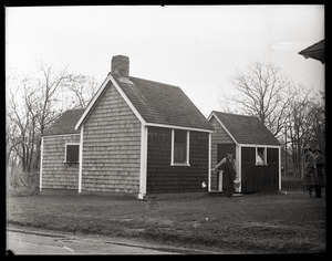 Otis Fish, the blind clam digger of Falmouth: Fish at a small shake-sided dwelling