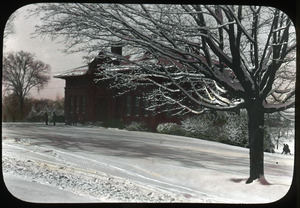 Wilder Hall in the snow