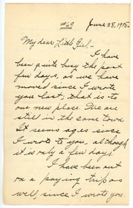 Letter from Frank F. Newth to Letitia Crane