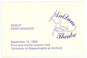 AmDans Theatre debut performance card