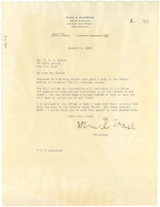 Letter from Nail & Parker Real Estate to W. E. B. Du Bois