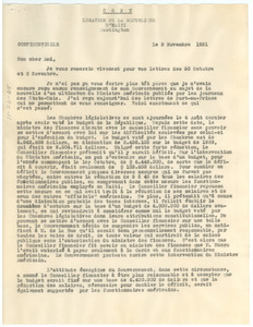 Letter from Dantés Bellegarde to Walter White