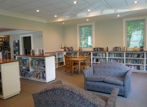 Warwick Free Public Library: casual seating and children's area