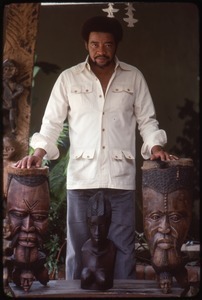 Bill Withers: Withers surrounded by African sculpture