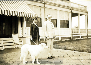 President and Mrs. Calvin Coolidge, Swampscott, White Court, August, 1925