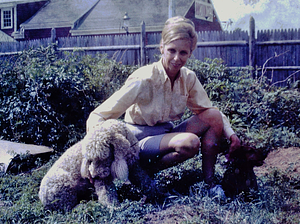 Lillian Francis McMackin and her dog, Taffy