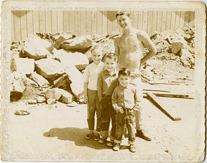 Donna, Chucky, and Kenny Rose with Mystic Disposal employee