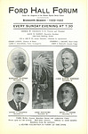 Ford Hall Forum program, November/December 1922-1923