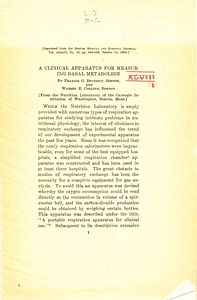 A clinical apparatus for measuring basal metabolism