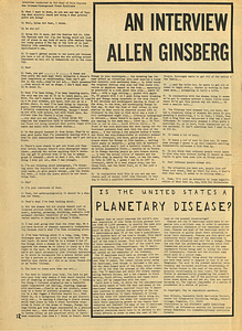 An Interview with Allen Ginsberg