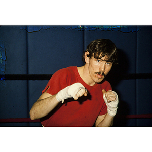 Man preparing to box