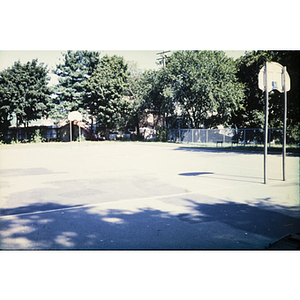 Outdoor basketball court