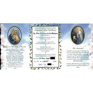 Prayer card from the Missionary Association of Mary Immaculate (San Antonio, Texas)