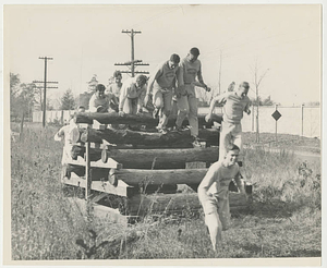 Log obstacle on Commando Course (ca. 1942)