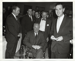 Mayor John F. Collins and unidentified men