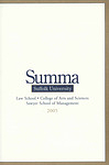 2005 Suffolk University SUMMA Ceremony program