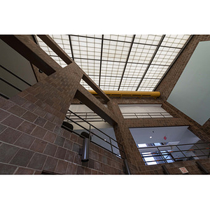 Harriet Tubman House atrium skylight from ground floor facing Columbus Avenue