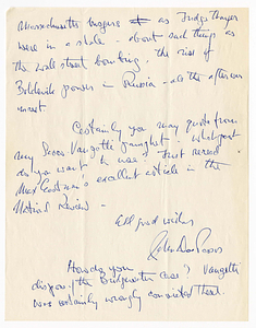 Letter from John Dos Passos to Francis Russell, October 21, 1961