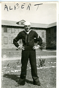 Albert Ares posing in uniform
