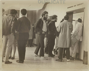People in front of the "Information and Complaints" Window (May 7, 1970)