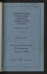 The Biannual Catalog of the International Young Men's Christian Association College, 1929-1931