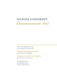 2025 Suffolk University commencement program, College of Arts & Sciences and Sawyer Business School