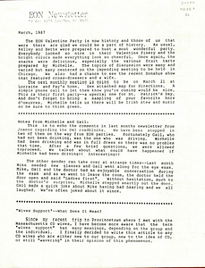 EON Newsletter (March, 1987)