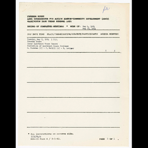 Agenda and summary and comments for large apartment house owners meeting on May 5, 1964