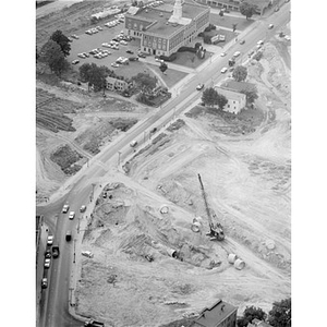 Western suburb or south road construction, residential and public area, close up, unidentified