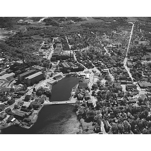 Center area, industrial buildings and residential area, Sanford, ME