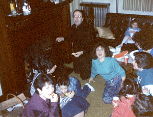 Fr. Eusebio Silva with others at Christmas Party