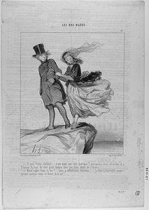 - O mon Victor idolâtré.... Il me vient une idée poétique!! précipitons nous ensemble et à l'instant du haut de cette grise falaise dans les flots bleus de l'Océan!..... - Nous noyer dans la mer!.... nous y réfléchirons, Anastasie, .... je tiens à descendre encore pendant quelque temps le fleuve de la vie!....