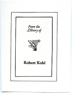 From the library of Robert Kohl