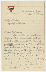 Letter from Frank B. Wilson to Hanford M. Burr (November 19, 1916)