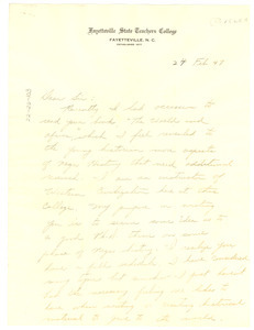 Letter from James H. Brewer to W. E. B. Du Bois