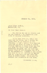 Letter from Jessie Fauset to Ellen Winsor