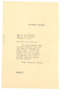 Letter from W. E. B. Du Bois to G. A. Steward