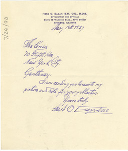 Letter from Herb O. Eagan to The Crisis