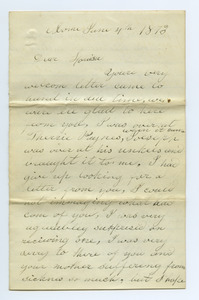 Letter from Sarah Gass to Louisa Gass