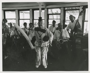 Clown and band on boat ride