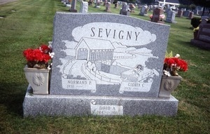 Sacred Heart Cemetery (Laconia, N.H.) gravestone: Sevigny family