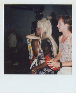 A Photograph of Marsha P. Johnson With Blonde Hair From the Side, with George Flimlin