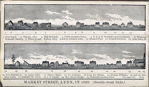 Market Street, Lynn in 1820, south-west side