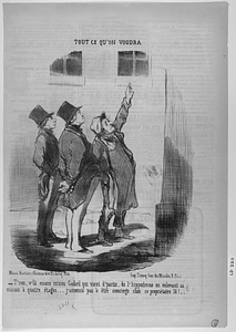 T'nez, v'là encore m'sieu Godard qui vient d'partir de l'hippodrome en enlevant sa maison à quatre étages... j'aimerais pas à être concierge chez ce propriétaire là!