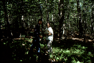 Hayscented Fern Study. 1. Left to right: Philip Bartels (Mt. Greylock Regional H.S.) and Andrew Werbrock (Class of 2000) near Taconic Crest.