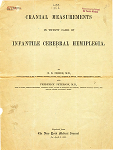 Cranial measurements in twenty cases of infantile cerebral hemiplegia