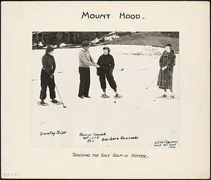Teaching the Gals Golf in Winter, Mount Hood : Melrose, Mass.