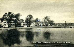 Post Card Picture of Lewis Lake & River Road